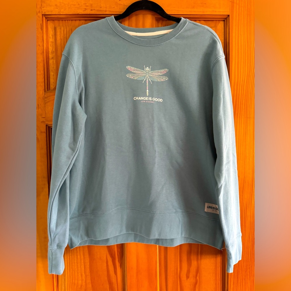 Life is Good Dragonfly sweatshirt- Size large